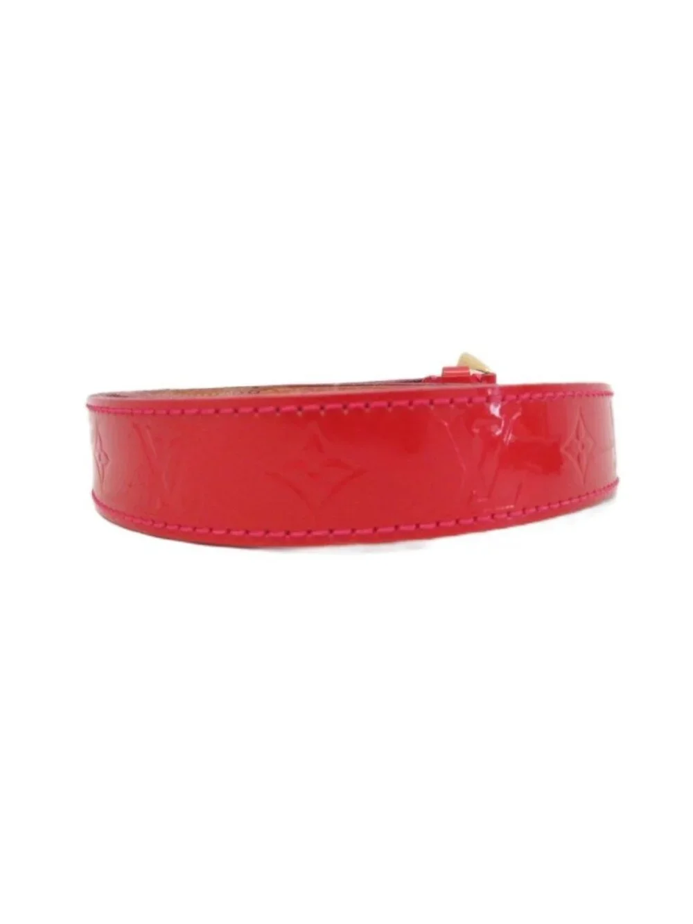 Louis Vuitton Ceinture Vernis Monogram Belt Logo Eyelet All Over Pattern 32 80